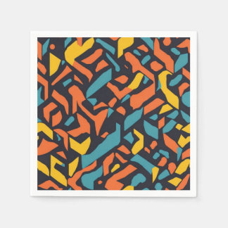 Serviette En Papier Motif géométrique