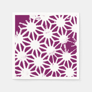 Serviette En Papier Motif géométrique à baies et blanc