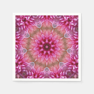 Serviette En Papier Motif géométrique à fleurs rose Mandala-67545