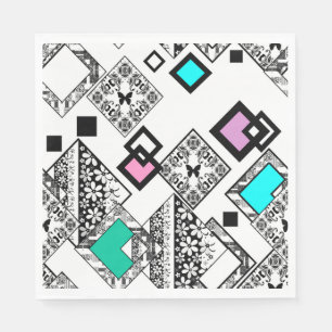 Serviette En Papier motif géométrique Abstrait