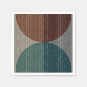 Serviette En Papier motif géométrique Abstrait.