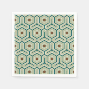 Serviette En Papier Motif géométrique avec hexagones entrelacés