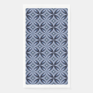 Serviette En Papier Motif géométrique bleu de style rétro