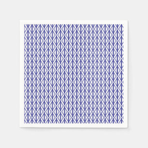 Serviette En Papier Motif géométrique bleu Napkin
