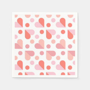 Serviette En Papier Motif géométrique cardiaque Abstrait
