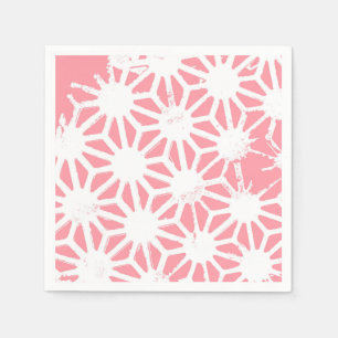 Serviette En Papier Motif géométrique corail