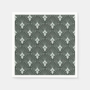 Serviette En Papier Motif géométrique design, art déco.