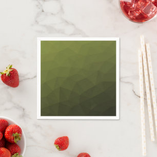 Serviette En Papier Motif géométrique du maillage vert de l'Armée