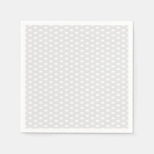 Serviette En Papier Motif géométrique élégant blanc et gris clair