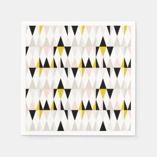 Serviette En Papier Motif géométrique fendu de triangle
