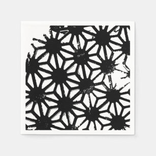 Serviette En Papier Motif géométrique noir