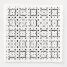 Motif géométrique noir et argent blanc