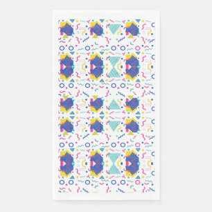 Serviette En Papier Motif géométrique Retro Memphis