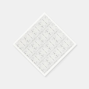 Serviette En Papier Motif géométrique Silver tendance Art blanc élégan