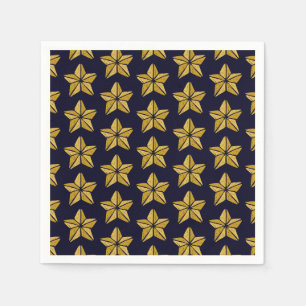 Serviette En Papier Motif Gold Christmas Star