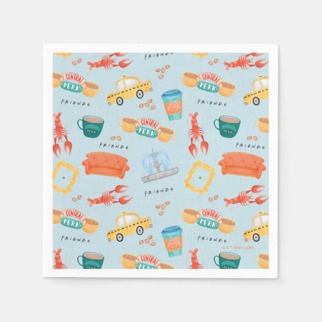 Serviette En Papier Motif Icônes Classic FRIENDS™ (Devant)