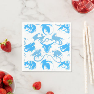 Serviette En Papier Motif LBLue des dragons d'incendie