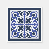 Motif marocain bleu