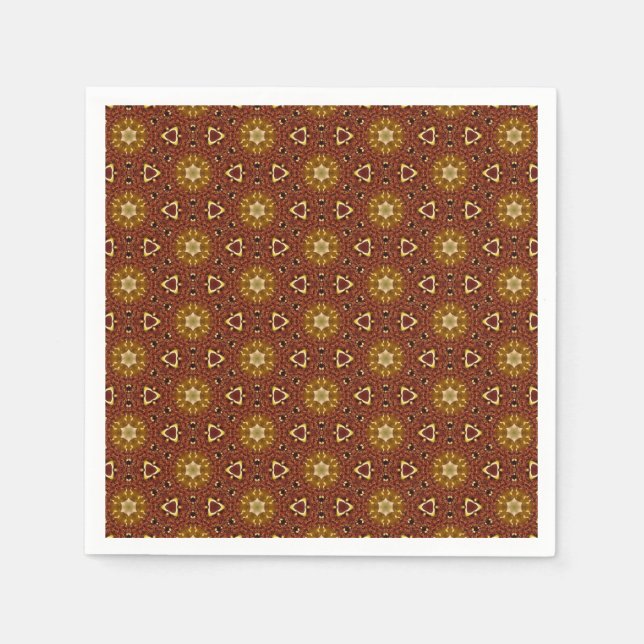 Serviette En Papier Motif Masala Brown épicé (Devant)