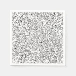 Serviette En Papier Motif Médicale de B&W