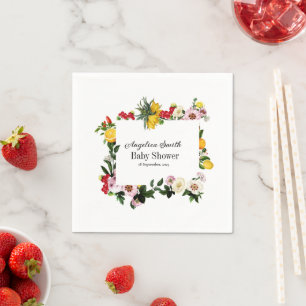 Serviette en papier motif méditerranéen carreaux b