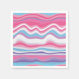 Serviette En Papier Motif moderne Hot rose violet bleu vague