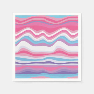 Serviette En Papier Motif moderne Hot rose violet bleu vague