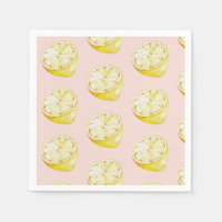 Motif moderne Pastel rose et citron jaune