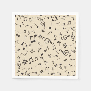Serviette En Papier Motif musical