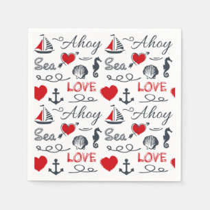 Serviette En Papier Motif nautique sans voile