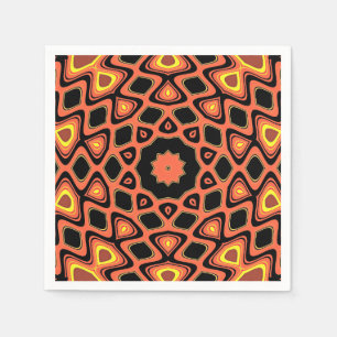 Serviette En Papier Motif ORANGE DU COUCHER DU SOLEIL