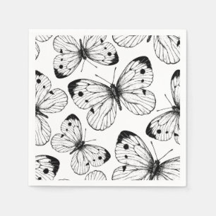 Serviette En Papier Motif papillon de choux