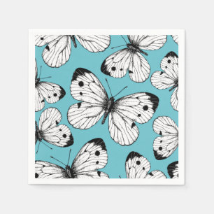 Serviette En Papier Motif papillon de choux