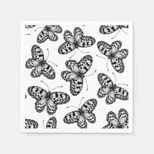 Serviette En Papier Motif papillon en papier
