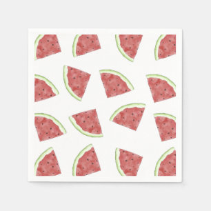 Serviette En Papier Motif pastèque juteuse de fruits d'été
