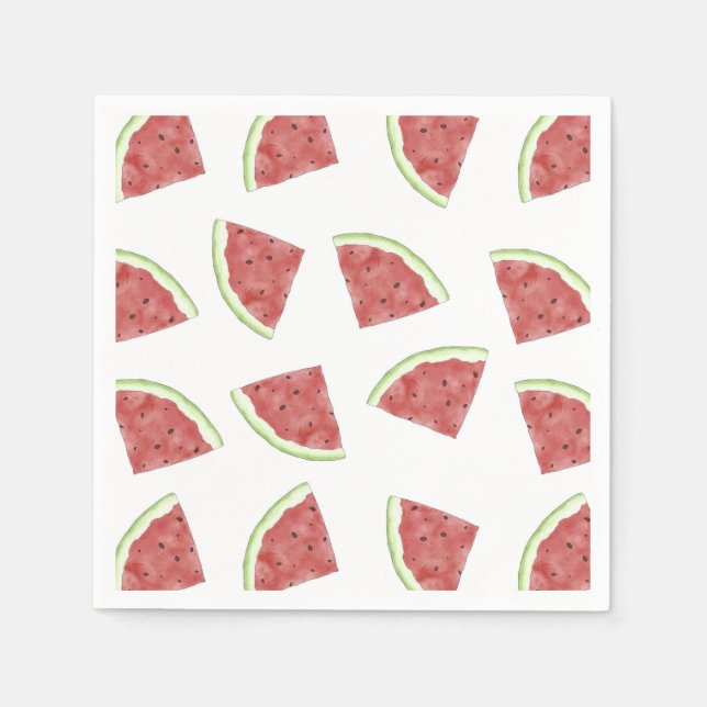 Serviette En Papier Motif pastèque juteuse de fruits d'été (Devant)