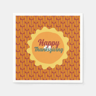 Serviette En Papier motif pecan bon thanksgiving