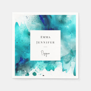 Serviette En Papier Motif peint Abstrait moderne et lumineux