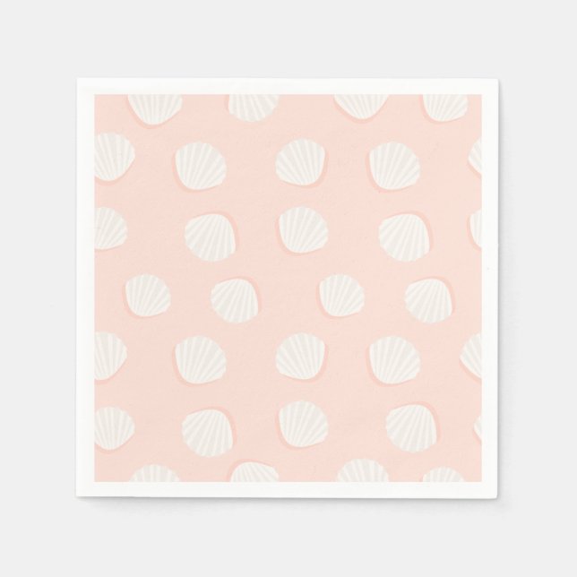 Serviette En Papier Motif Pink Shell (Devant)