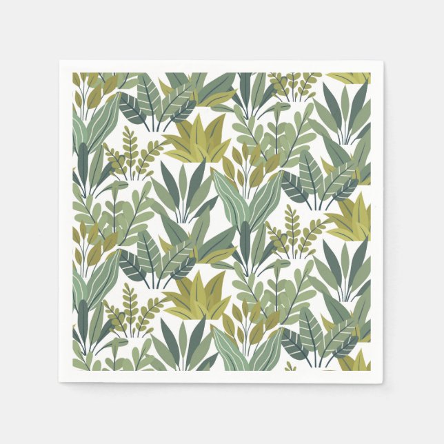 Serviette En Papier motif plante (Devant)