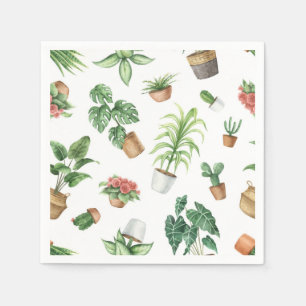 Serviette En Papier motif plante