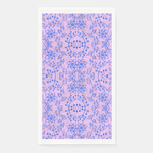 Serviette En Papier motif plante A08.b boho. lviolet BG