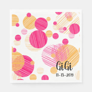 Serviette En Papier Motif Polka-Dot Whimsical personnalisé