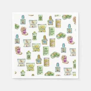 Serviette En Papier Motif potion de sorcière double double