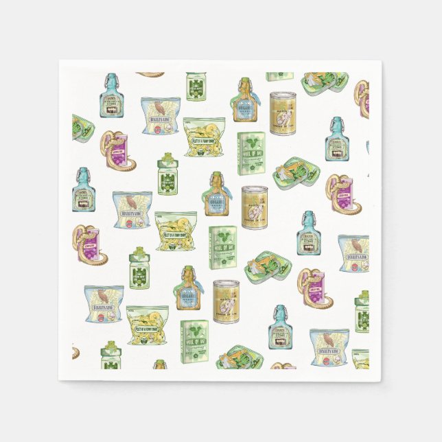 Serviette En Papier Motif potion de sorcière double double (Devant)