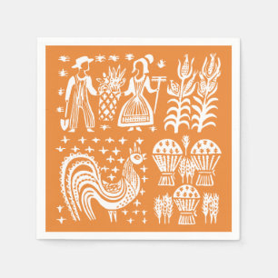 Serviette En Papier Motif Pyrex vintage - Papillon (Amish Farmer)