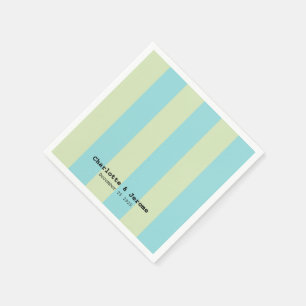 Serviette En Papier Motif rayé pastel doux - Citron Crème & Bernicle 