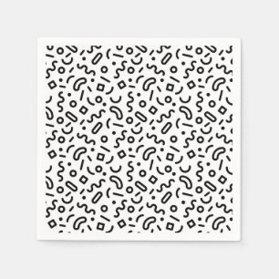 Serviette En Papier Motif Retro Squiggle