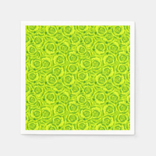 Serviette En Papier motif rose fleuri Abstrait