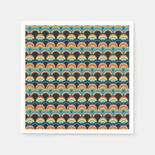 Serviette En Papier Motif sans couleur avec arc-en-ciel et étoiles